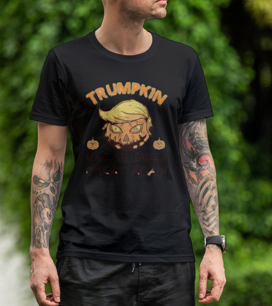 Trumpkin Make Halloween Great Again Pumpkin Face Halloween Trump Make Halloween Great Again T-Shirt