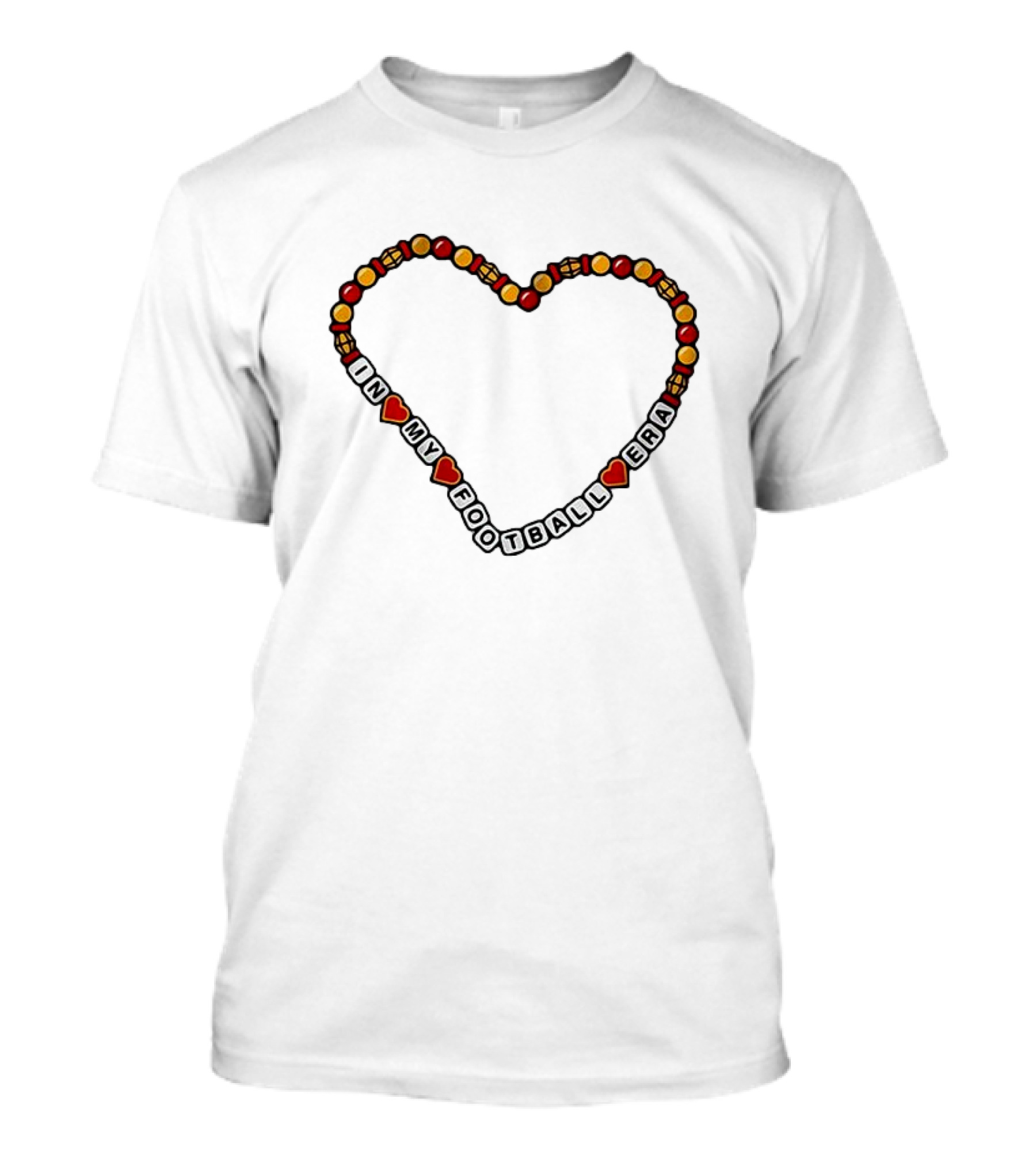 In My Football Era Heart Friendship Bracelet T-Shirt