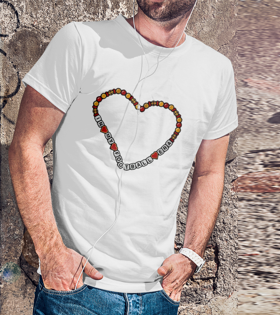 In My Football Era Heart Friendship Bracelet T-Shirt