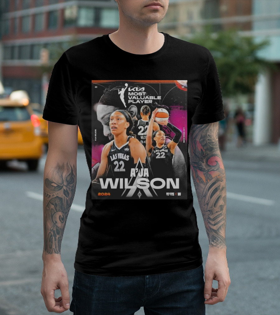 Kia Most Valuable Player A'ja Wilson Las Vegas 22 2024 Welcome To The W T-Shirt