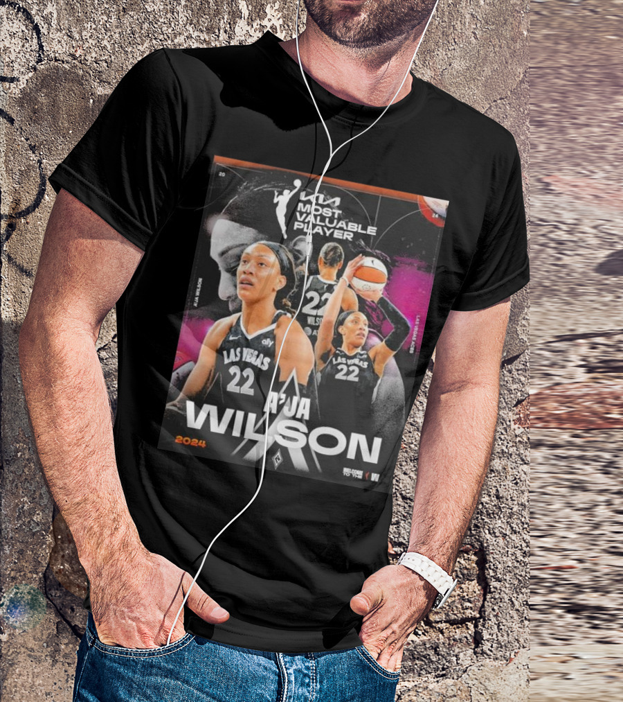 Kia Most Valuable Player A'ja Wilson Las Vegas 22 2024 Welcome To The W T-Shirt