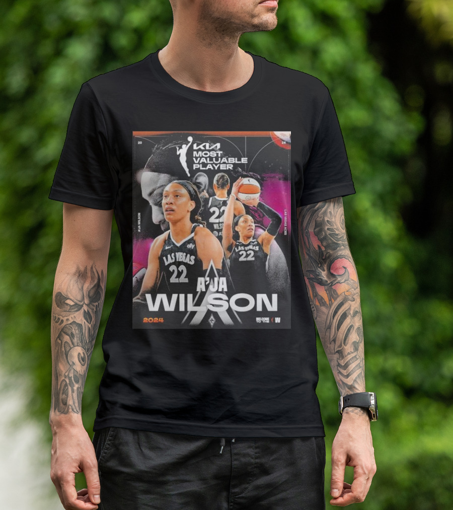 Kia Most Valuable Player A'ja Wilson Las Vegas 22 2024 Welcome To The W T-Shirt