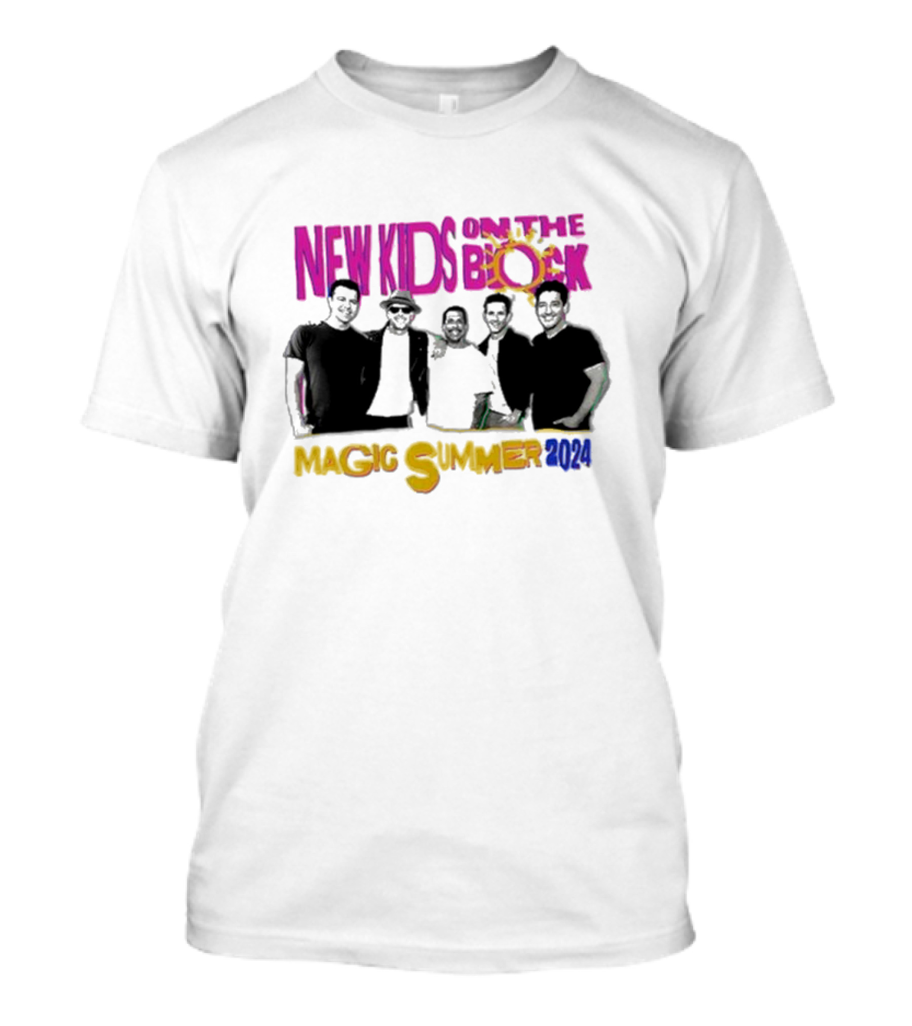 New Kids On The Block Magic Summer 2024 Neon Group T-Shirt