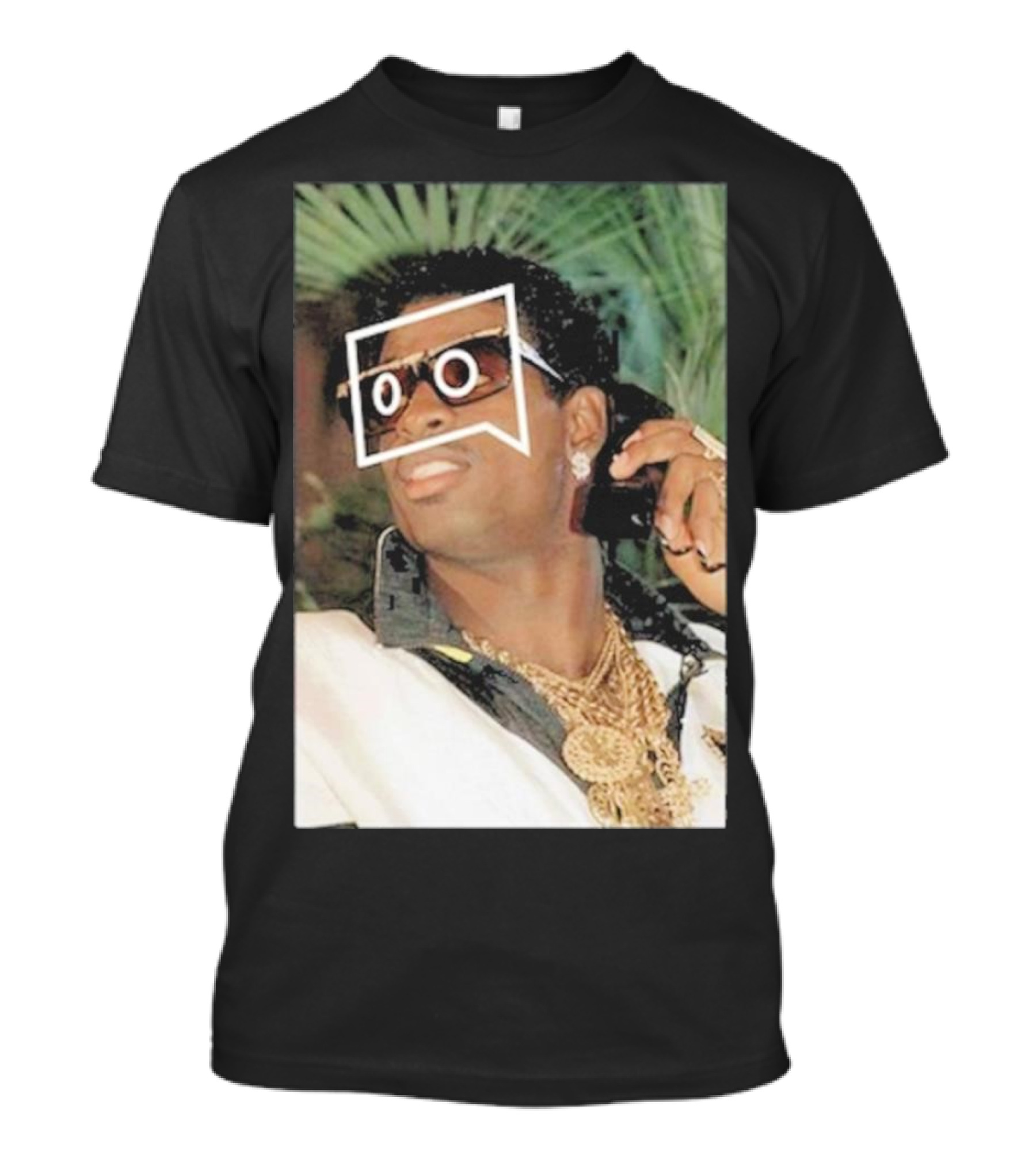 Lebron James Deion Sanders Image With Bold Glasses T-Shirt