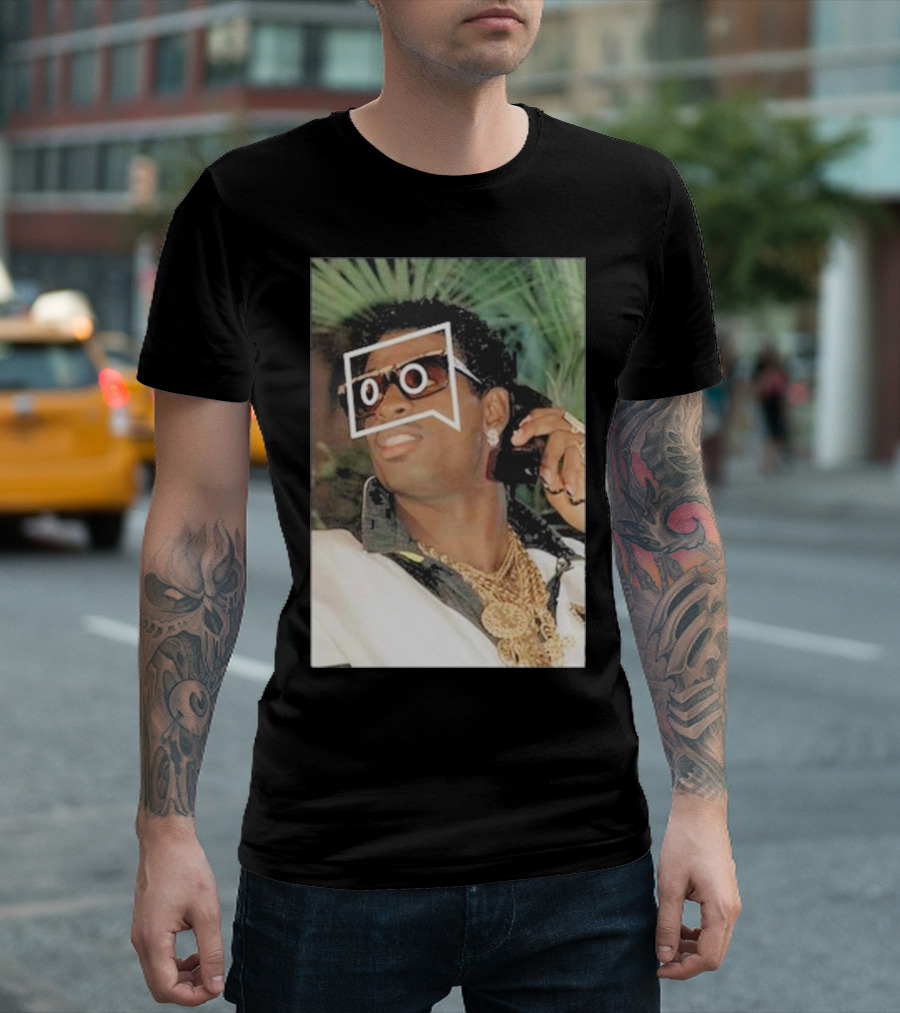 Lebron James Deion Sanders Image With Bold Glasses T-Shirt