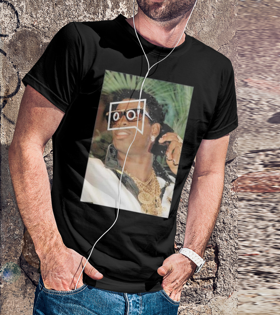 Lebron James Deion Sanders Image With Bold Glasses T-Shirt