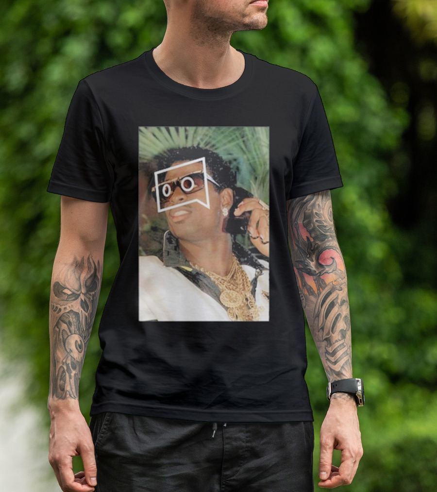 Lebron James Deion Sanders Image With Bold Glasses T-Shirt