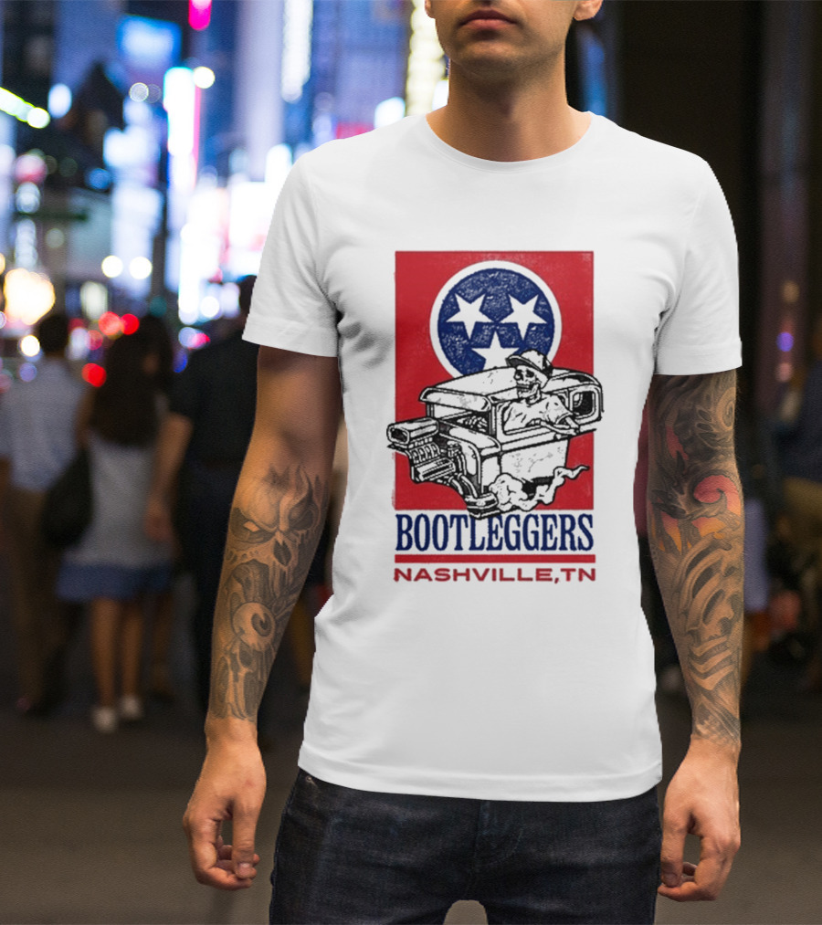 Luke Combs Bootleggers Hot Rod Skeleton 2024 Nashville TN T-Shirt
