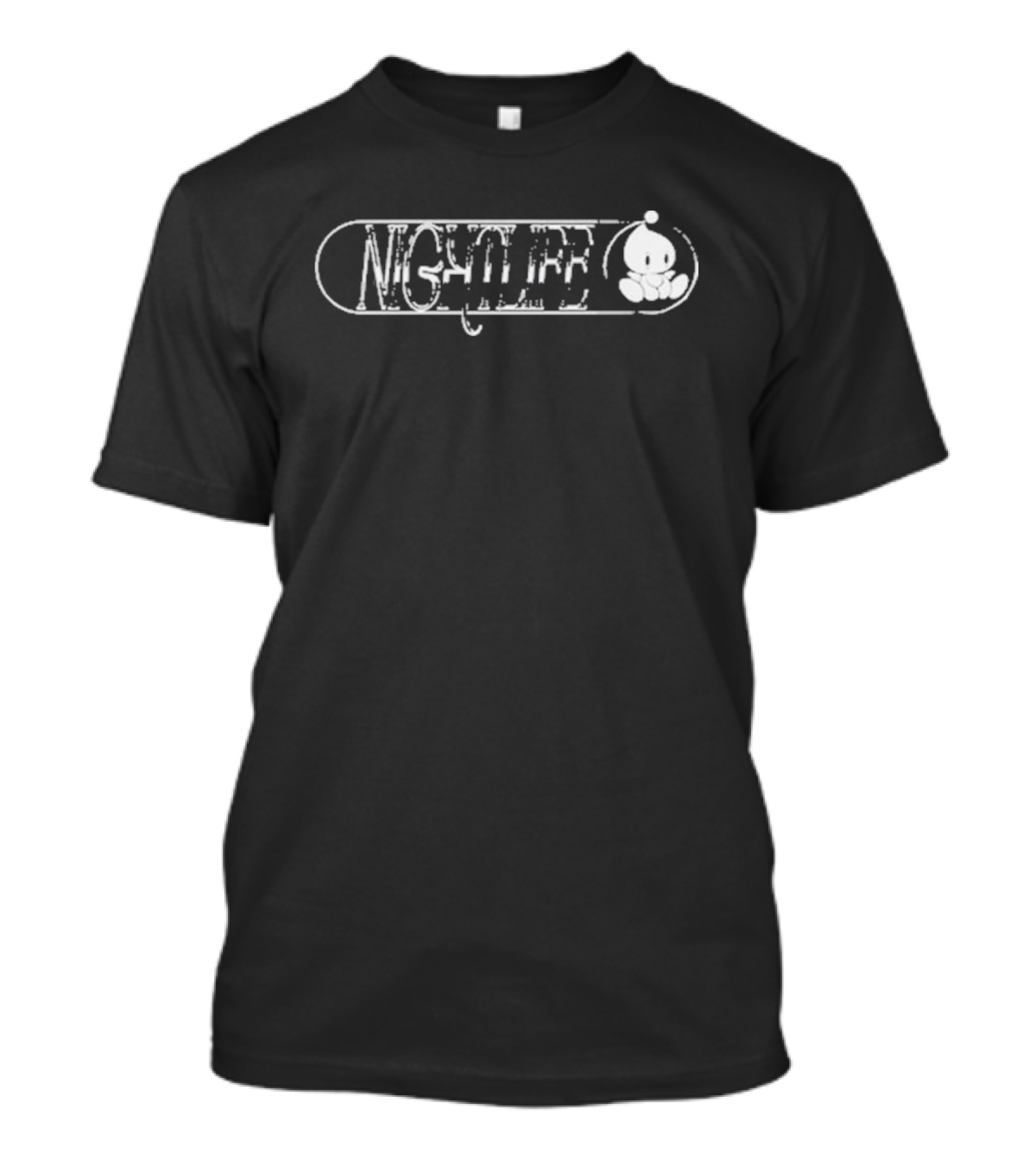 Nightlife Chao Character In Monochrome T-Shirt