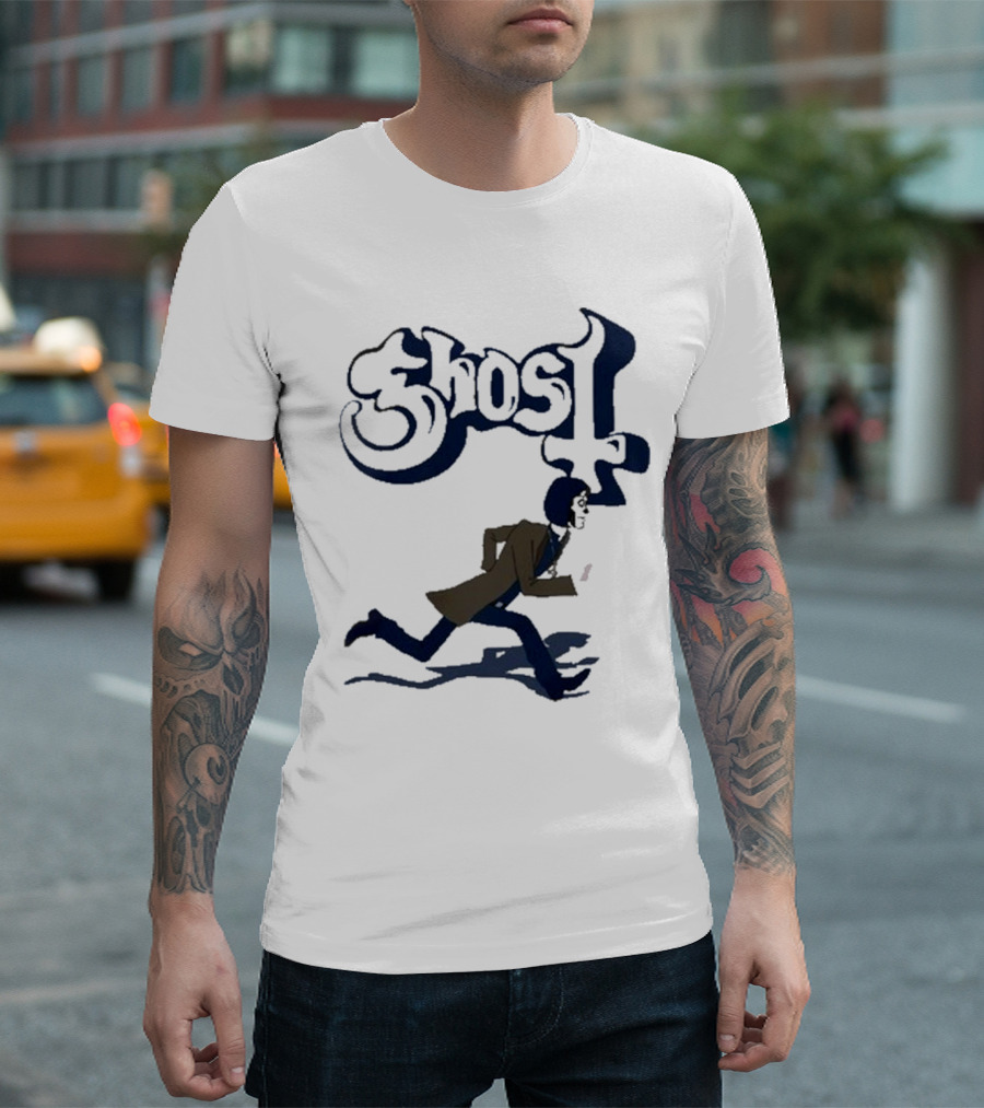 Ghost Band Retro Running Figure T-Shirt