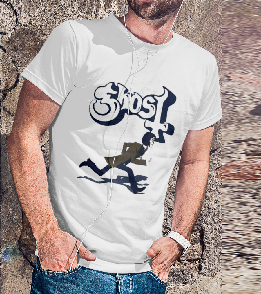 Ghost Band Retro Running Figure T-Shirt