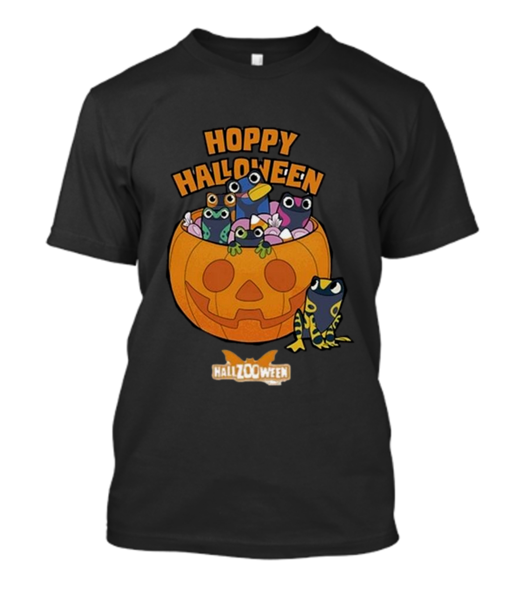 Hoppy Halloween Hallzooween Frog Pumpkin T-Shirt