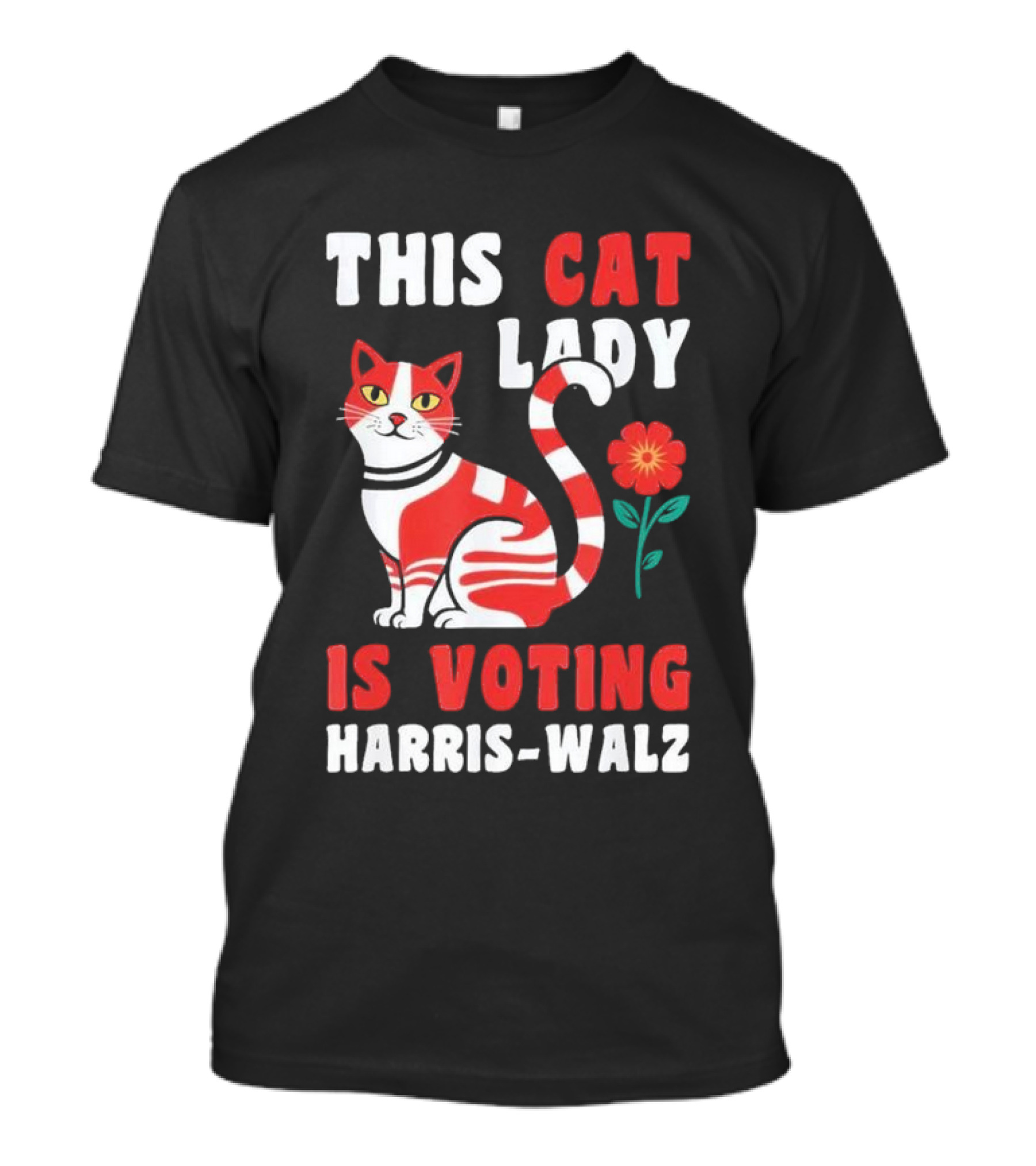 This Cat Lady Is Voting Harris-Walz 2024 Kamala Harris Walz T-Shirt