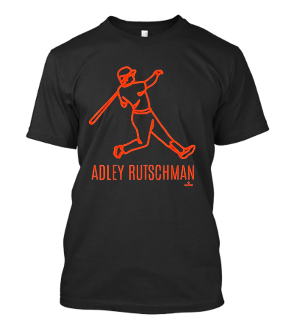 Adley Rutschman Baseball Swing Retro Line T-Shirt