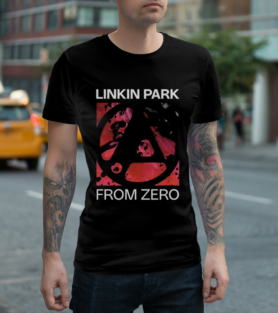 Linkin Park From Zero Texture Black Concert Red LP T-Shirt