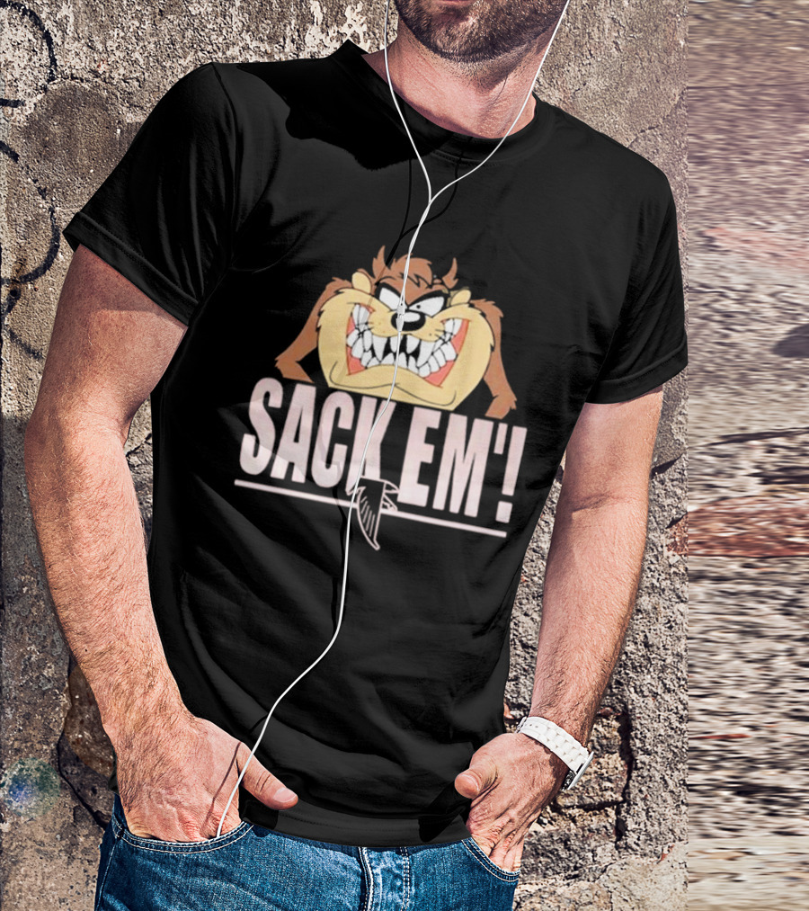 Looney Tunes Taz Sack Em Atlanta Falcons T-Shirt