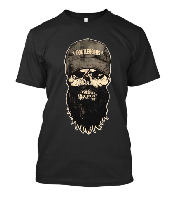Luke Combs Bootleggers Skull With Beard And Cap T-Shirt