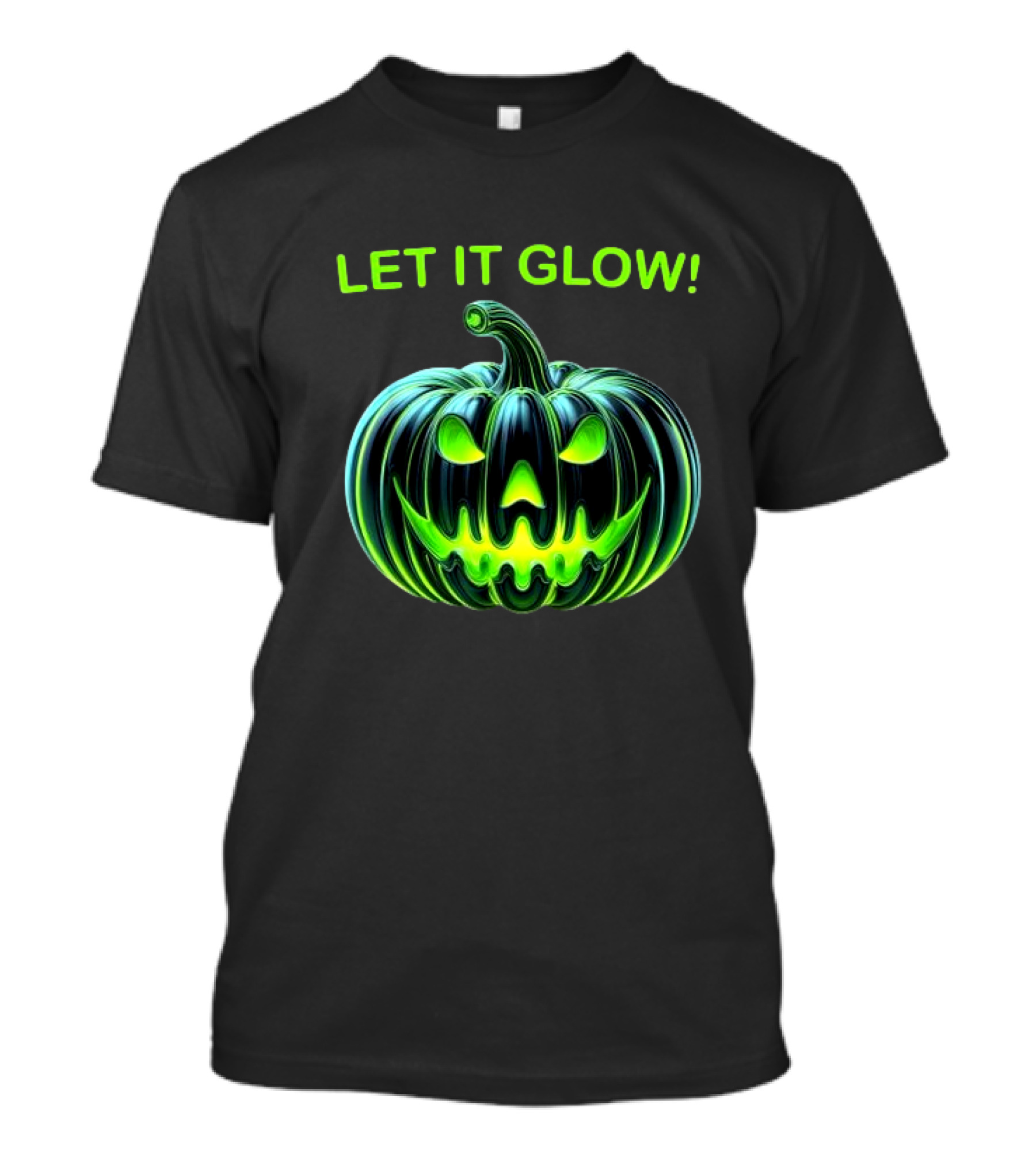 Uranium Glass Pumpkin Let It Glow Halloween Jack-O'-Lantern T-Shirt