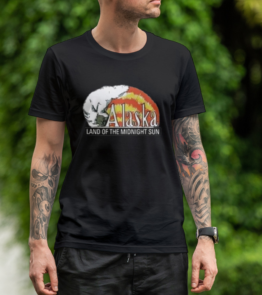 Alaska Land Of The Midnight Sun Polar Bear Arctic Anchorage Denali T-Shirt