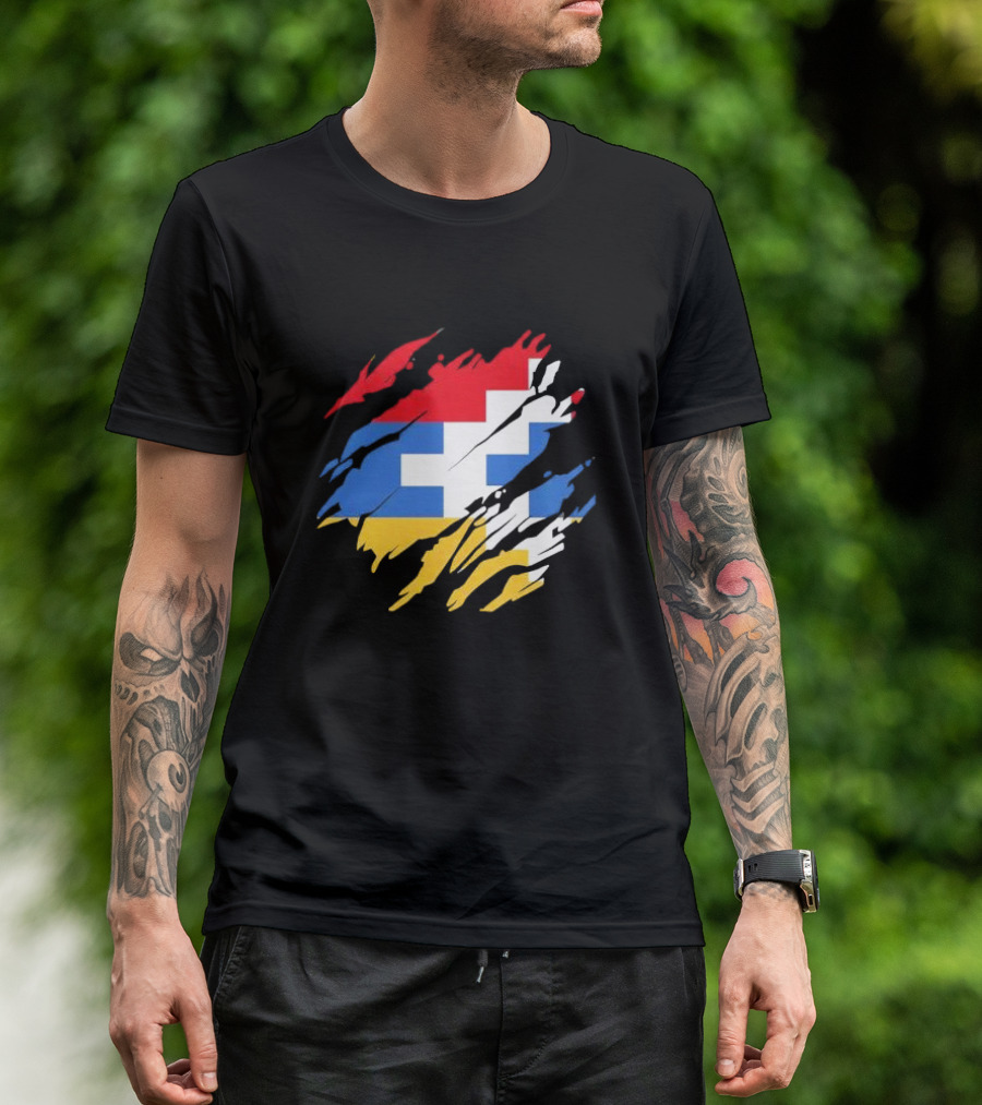 Nagorno-Karabakh Flag Ripped T-Shirt