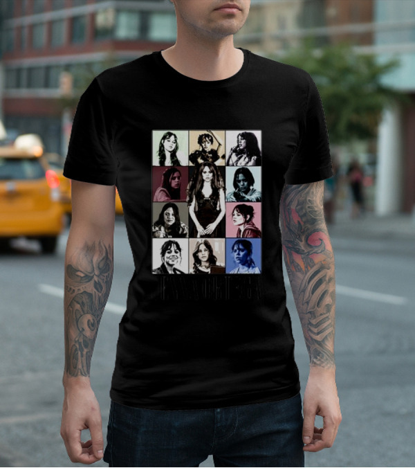 Fuzeprint Jenna Ortega Nine Eras Collage T-Shirt