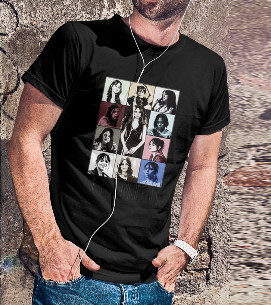 Fuzeprint Jenna Ortega Nine Eras Collage T-Shirt