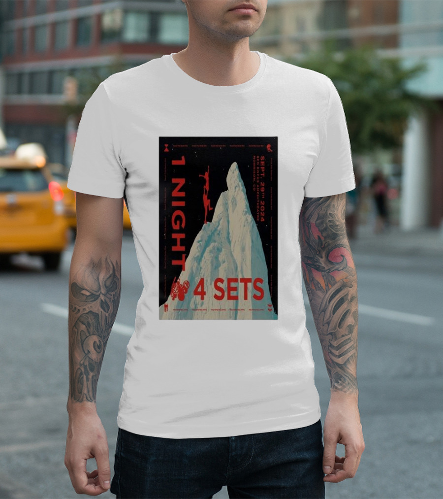 1 Night 4 Sets STS9 Red Rocks Amphitheatre September 29 T-Shirt