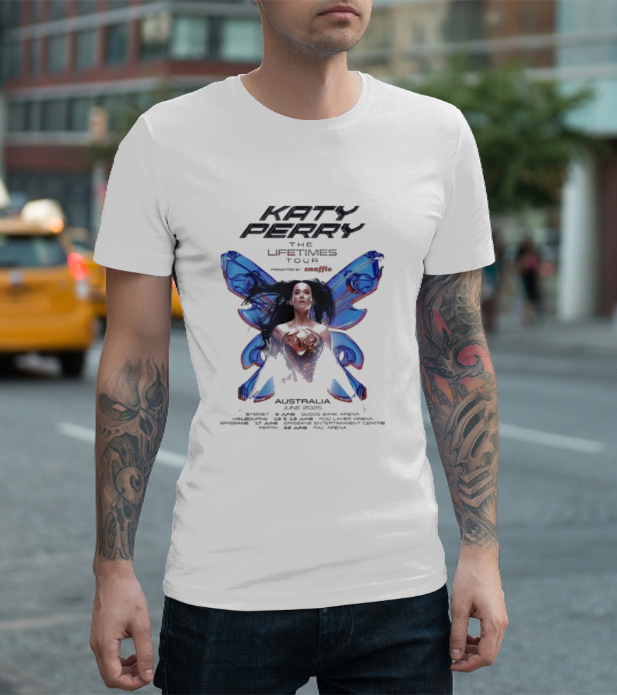 Katy Perry The Lifetimes Tour Australia June 2025 Snaffle RAC Arena Sydney Melbourne Brisbane T-Shirt