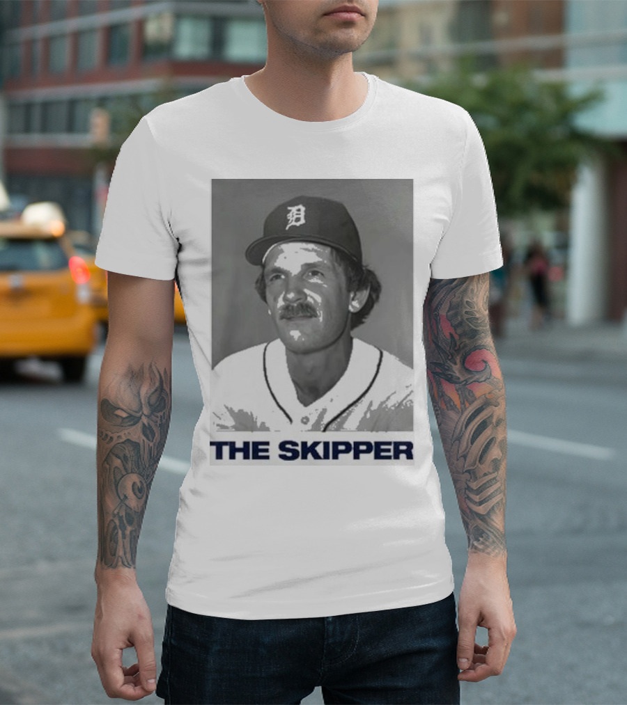 Beau Brieske Wearing Jim Leyland The Skipper Detroit Baseball Legend T-Shirt