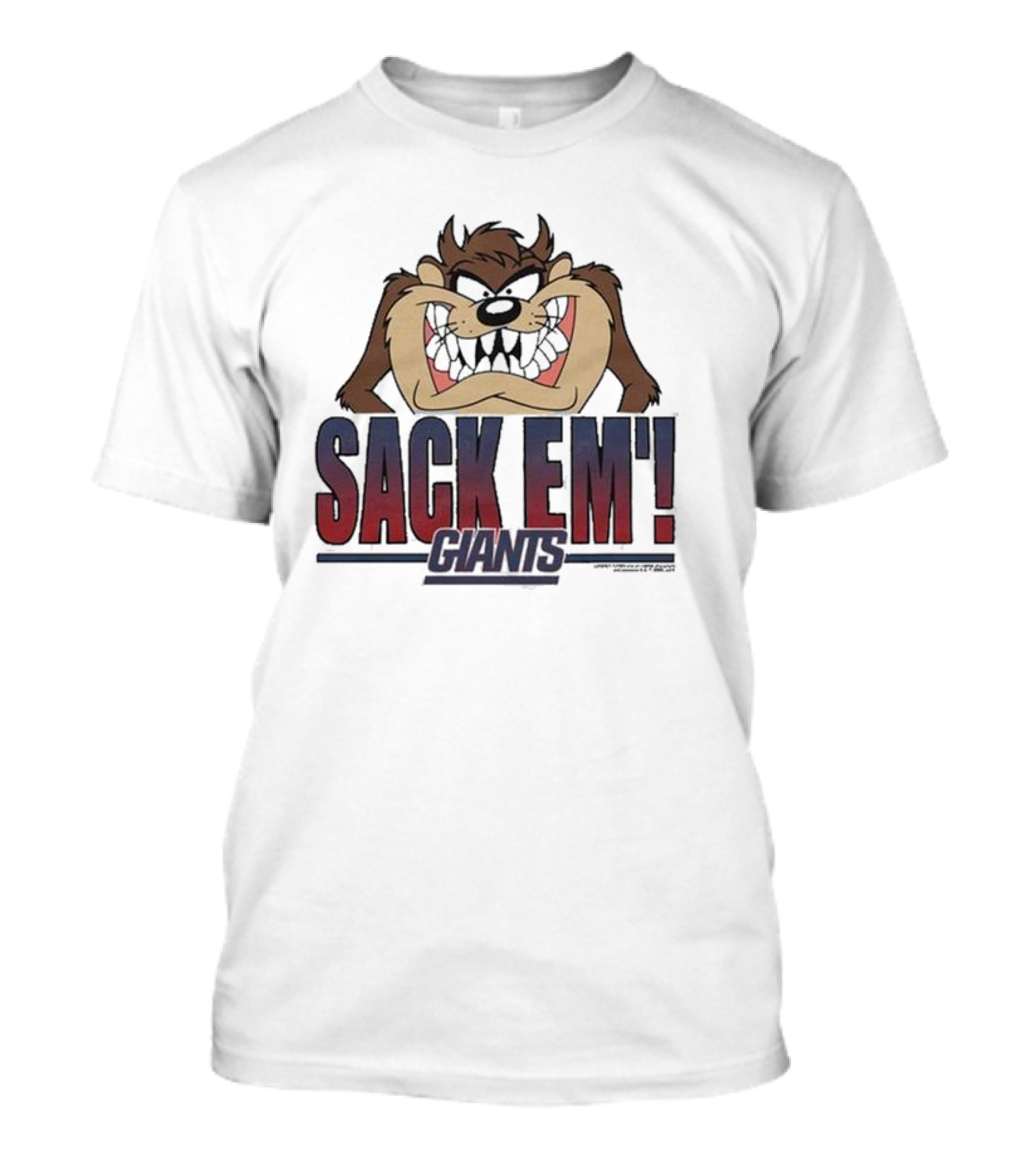 Looney Tunes Taz Sack Em Giants T-Shirt