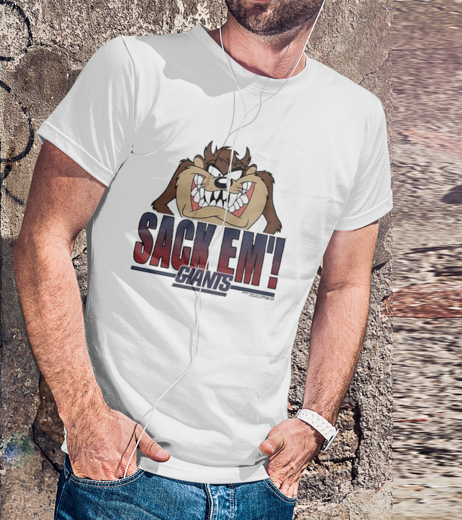Looney Tunes Taz Sack Em Giants T-Shirt