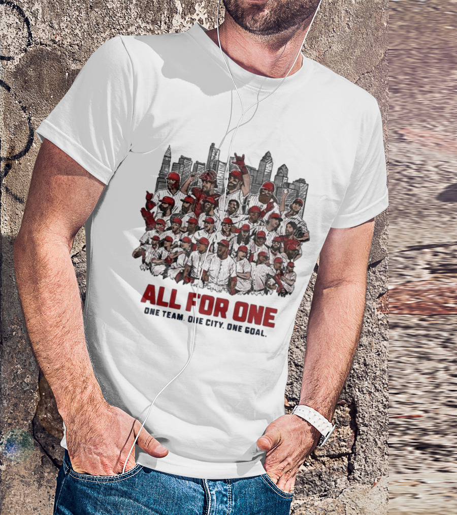 Phillies All For One Team City Goal Baseball Unity T-Shirt