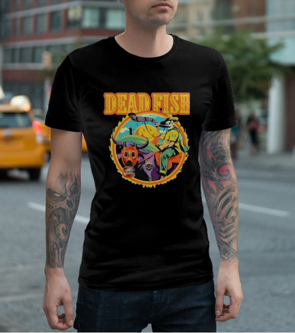 Dead Fish Band Agro Is Death Riding Bull T-Shirt