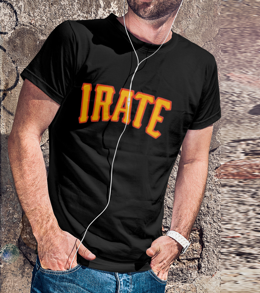 Irate Pgh Irate Retro Bold Text Arch T-Shirt
