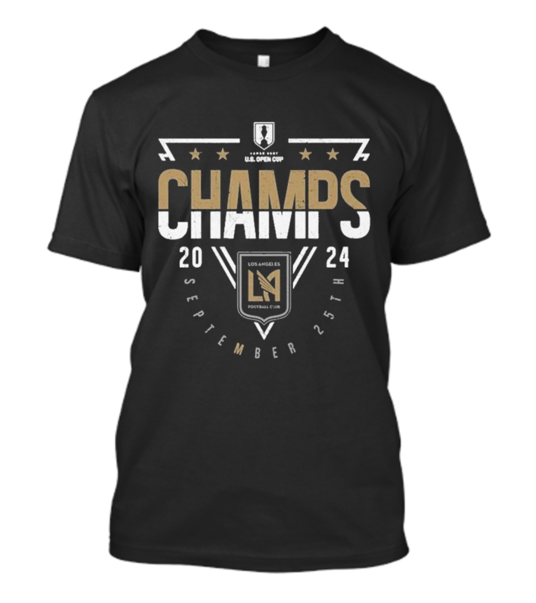 Lafc 2024 Lamar Hunt U.S. Open Cup Champs September 25th Los Angeles Football Club T-Shirt
