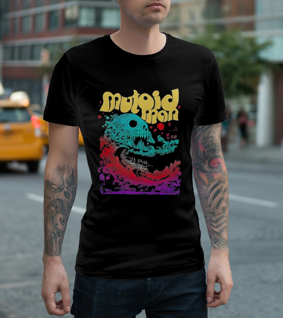 Mutoid Man Psychedelic Skull Wave Explosion T-Shirt