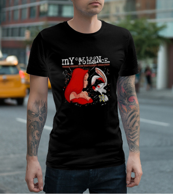 My Cartoon Romance Three Cheers Classic Animation Jessica Rabbit Roger T-Shirt
