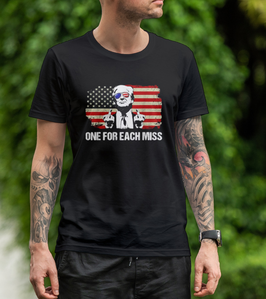Trump 2024 One For Each Miss America Flag Sunglasses T-Shirt