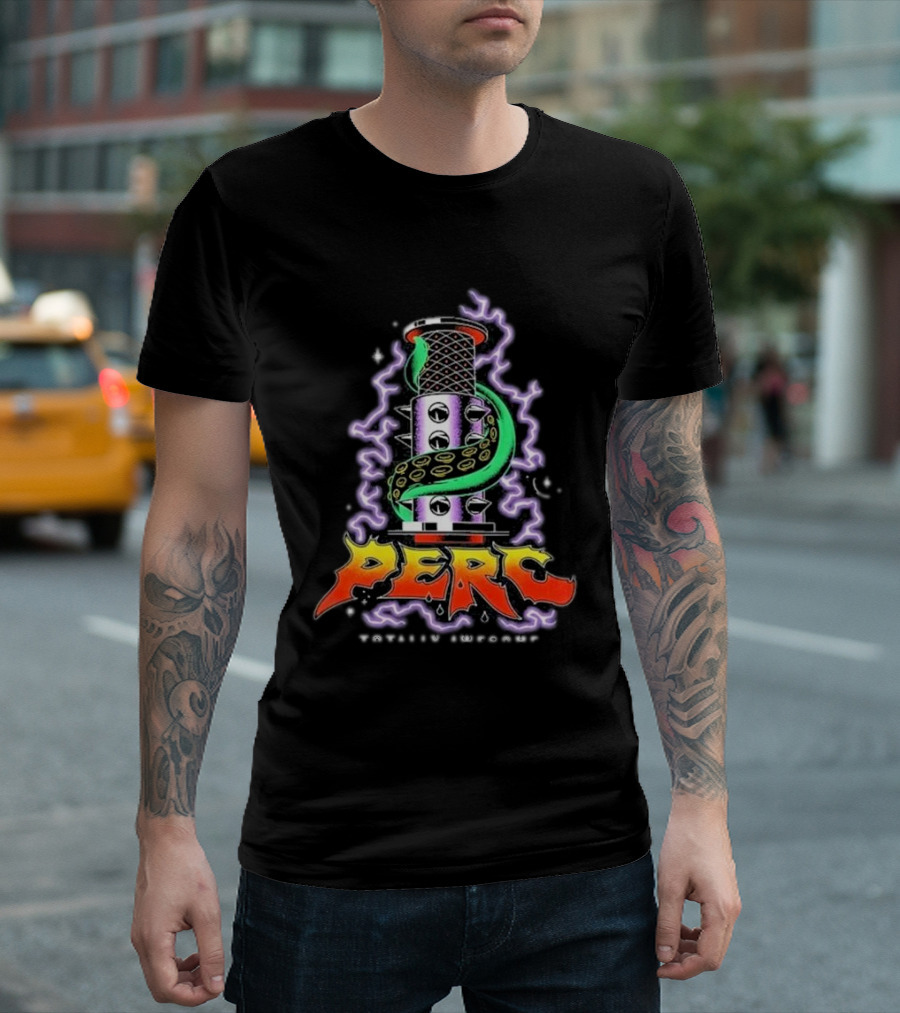Perc Totally Awesome Coffee Neon Electric Coil T-Shirt
