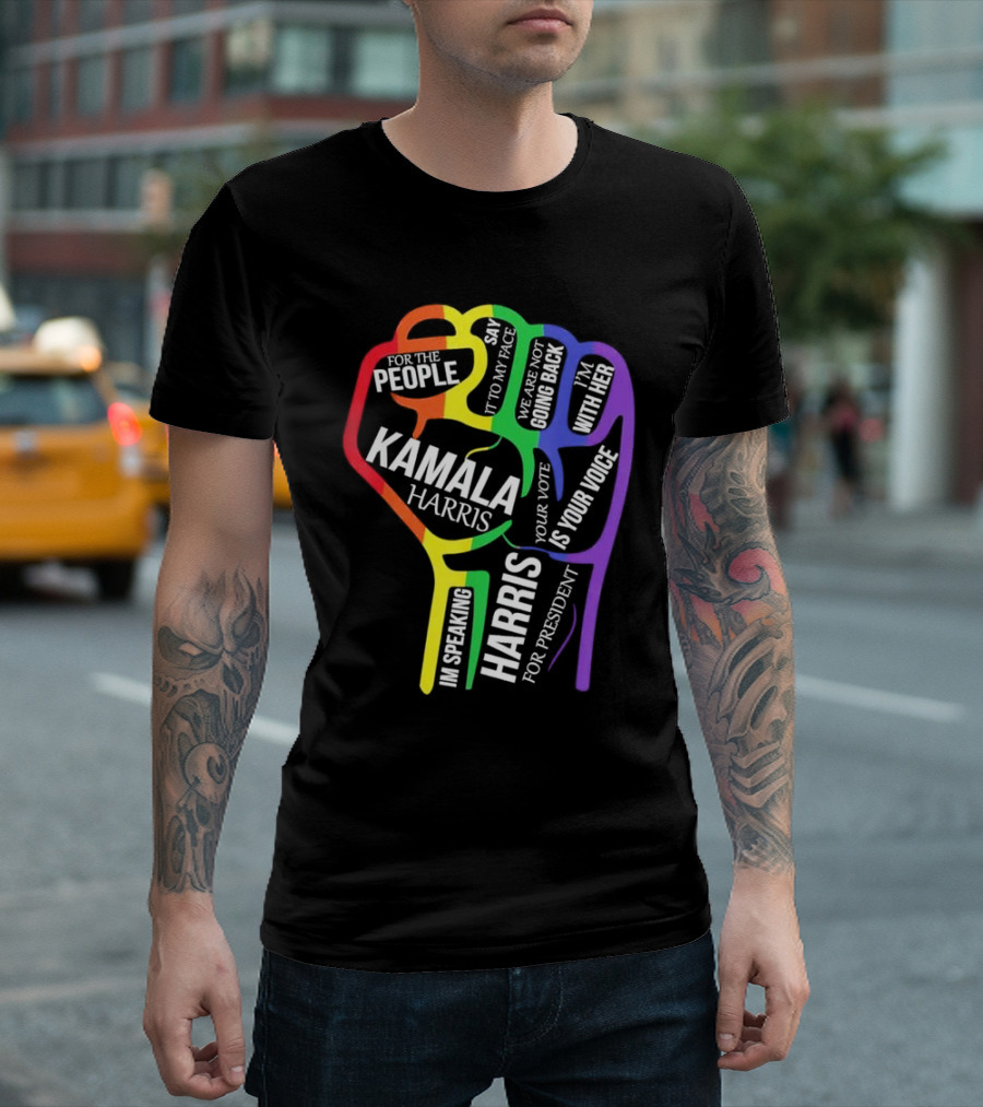 Kamala Harris For The People I'm Speaking With Her Your Vote Is Your Voice T-Shirt