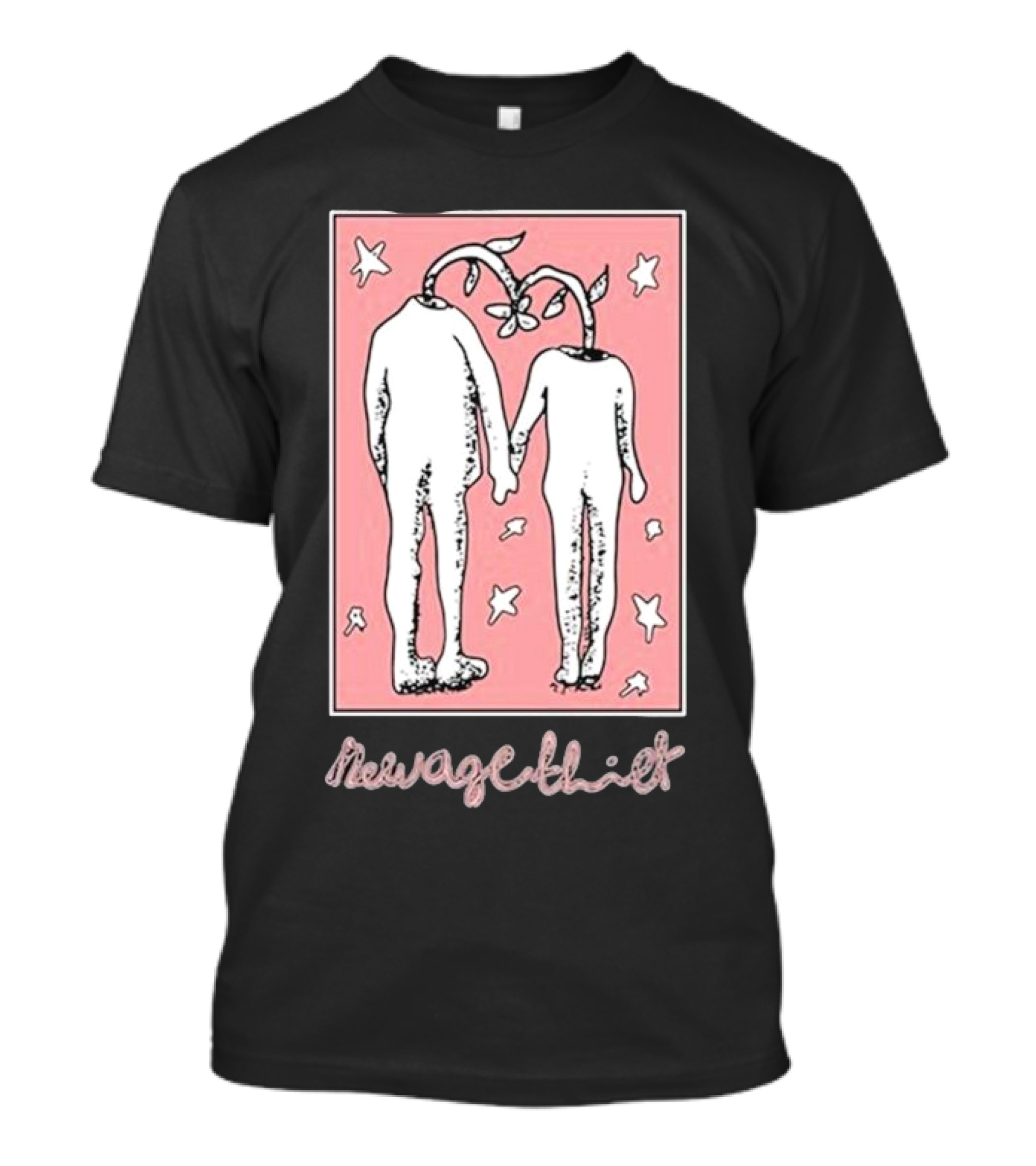 Wax Bodega New Age Thief Starry Headless Figures Holding Hands T-Shirt