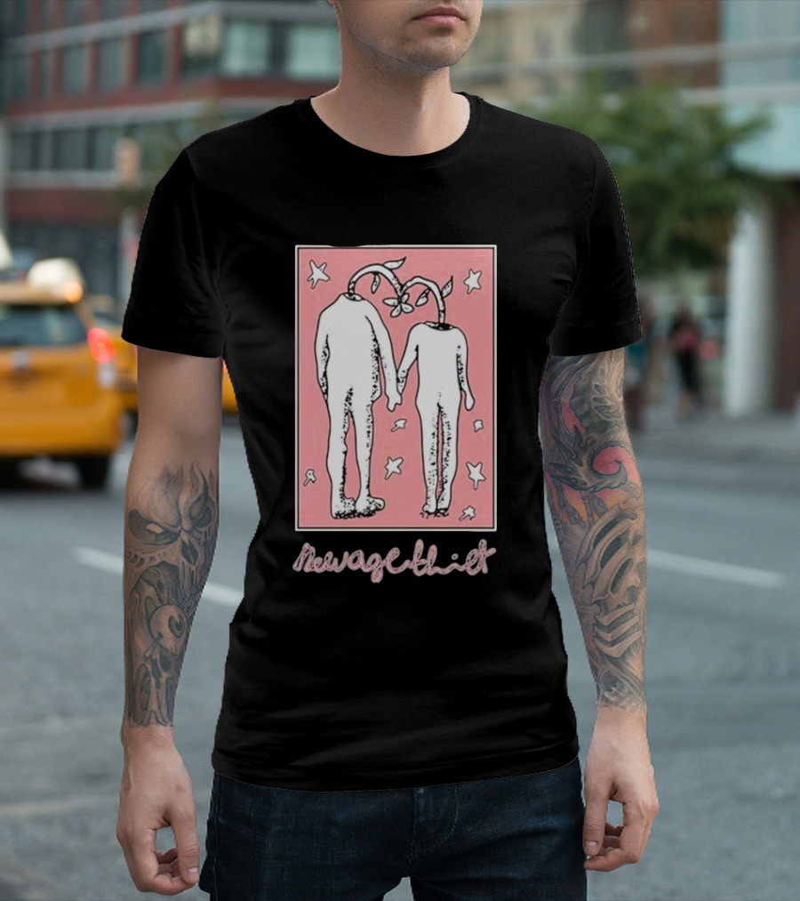 Wax Bodega New Age Thief Starry Headless Figures Holding Hands T-Shirt