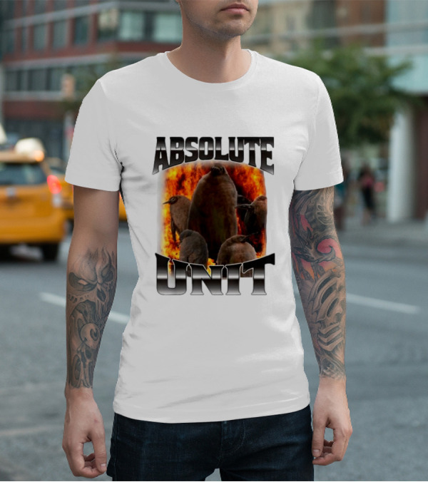 Absolute Unit Penguin Fire Bootleg Rap T-Shirt