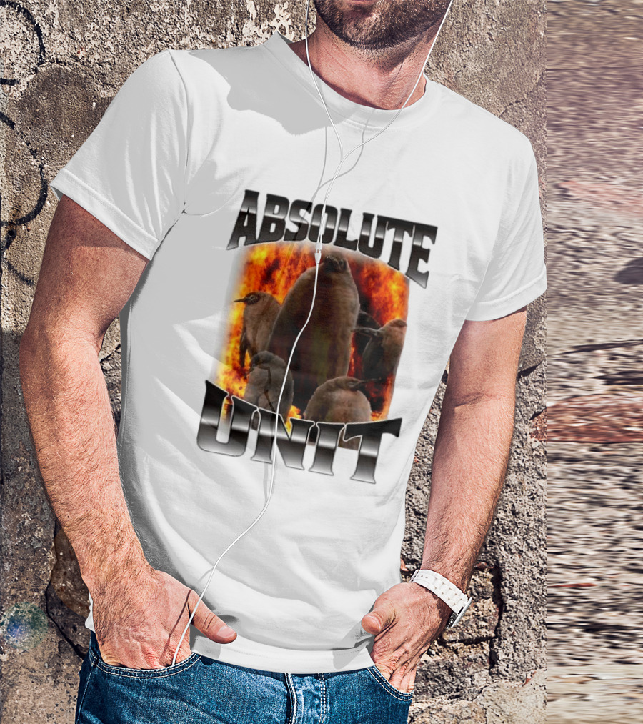 Absolute Unit Penguin Fire Bootleg Rap T-Shirt