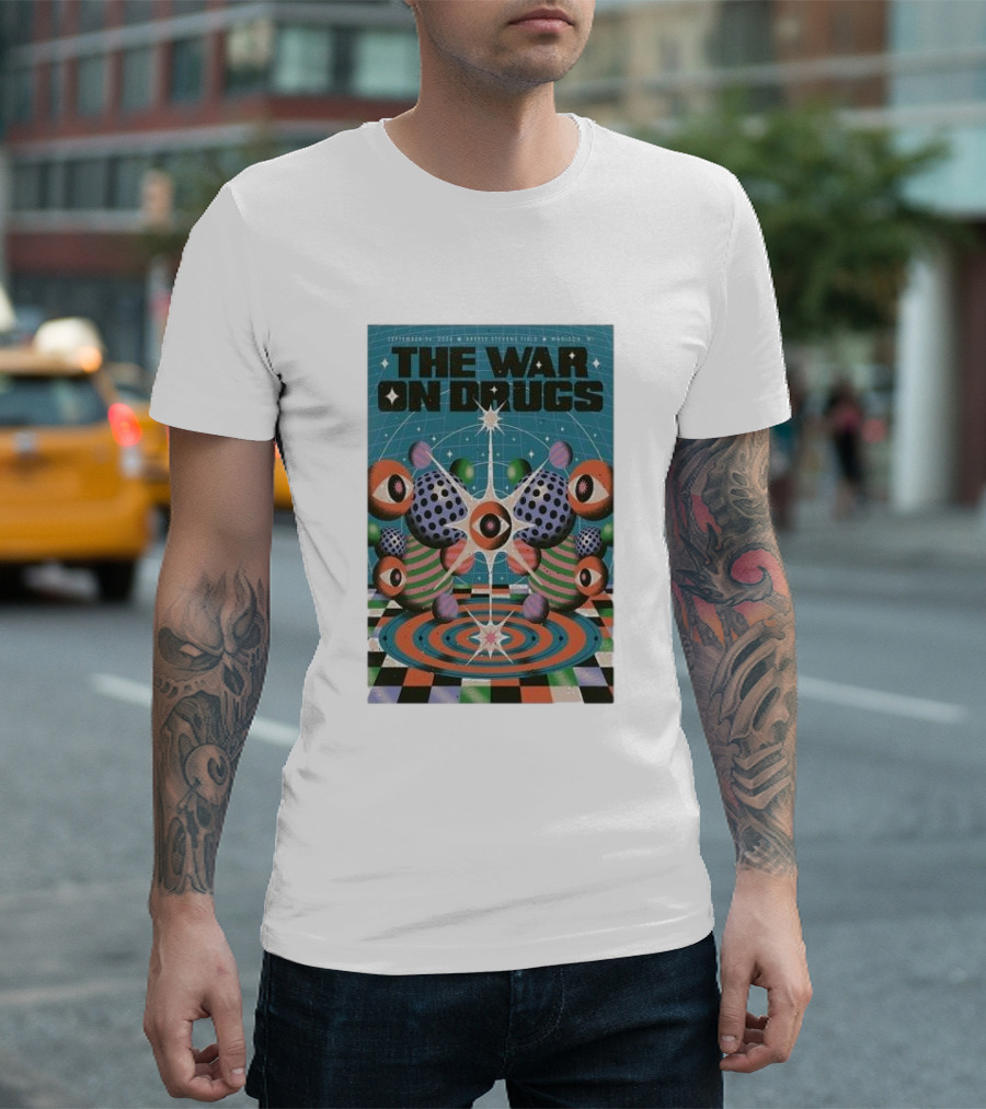 The War On Drugs Concert At Breese Stevens Field Madison WI September 26 2024 Psychedelic Eye T-Shirt