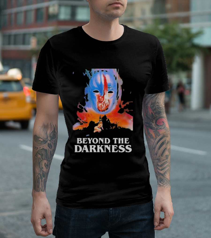 Beyond The Darkness Surreal Mask And Crimson T-Shirt