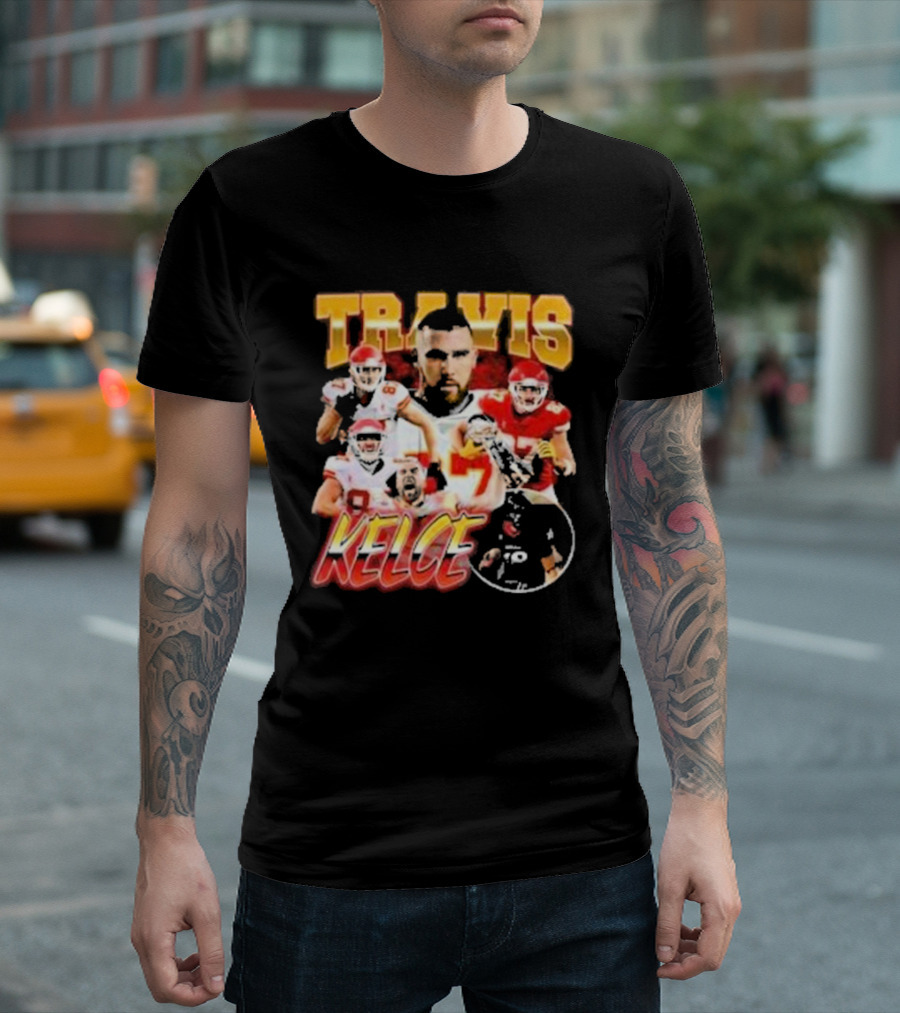 Travis Kelce Chiefs Players Collage T-Shirt