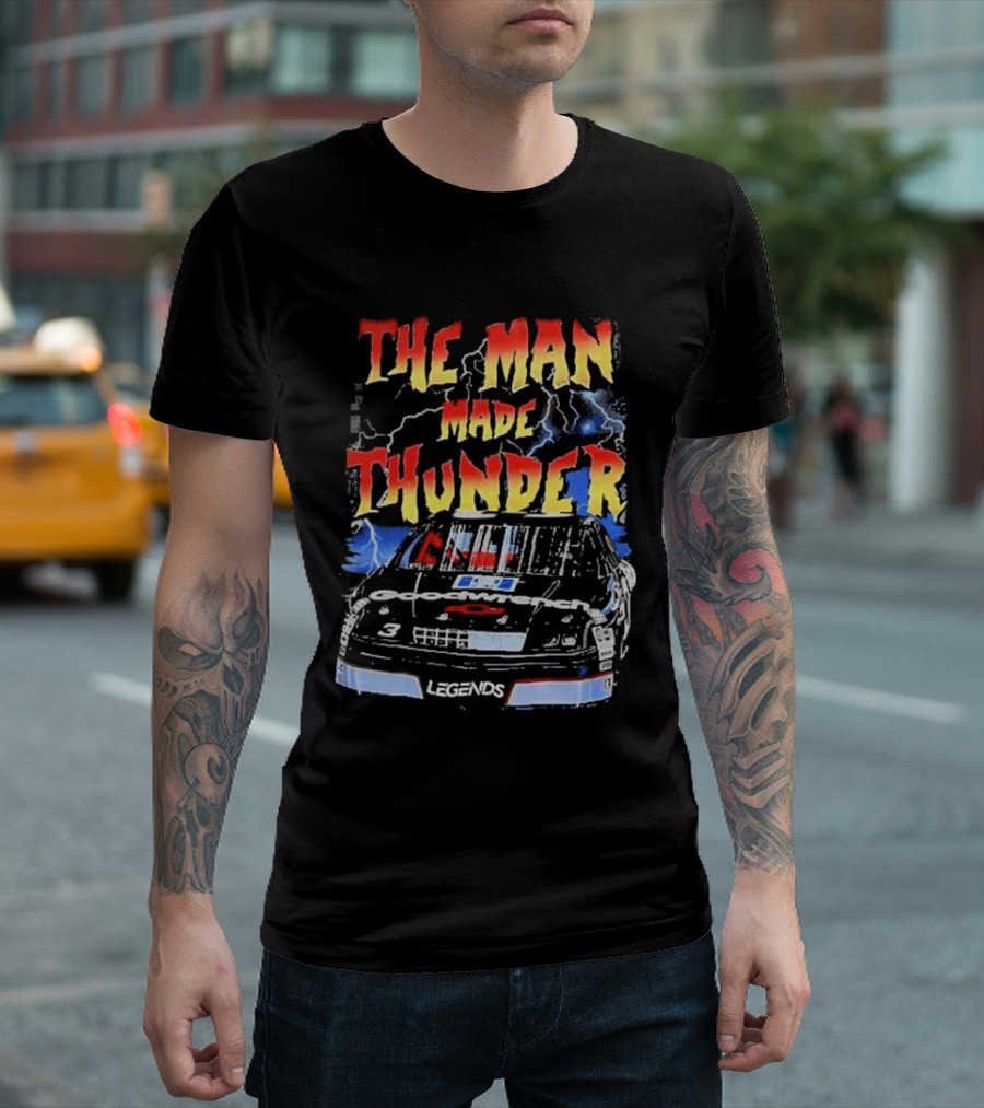 Dale Earnhardt 3 The Man Made Thunder Legends T-Shirt