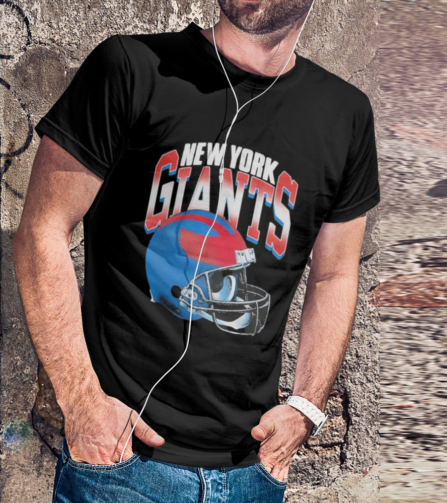 NEW YORK GIANTS GRADIENT HELMET BLUE RED T-Shirt