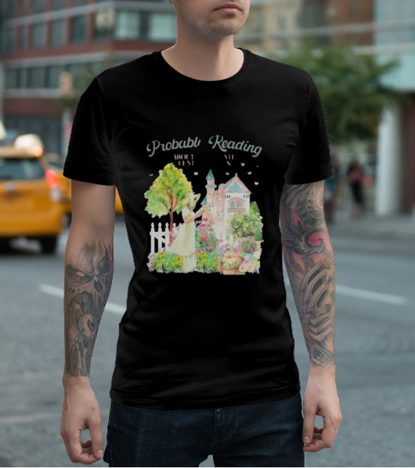 Opal And June Probably Reading About Dukes Victorian Garden Scene T-Shirt